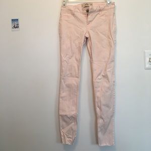 hollister pastel pink super skinny jeans